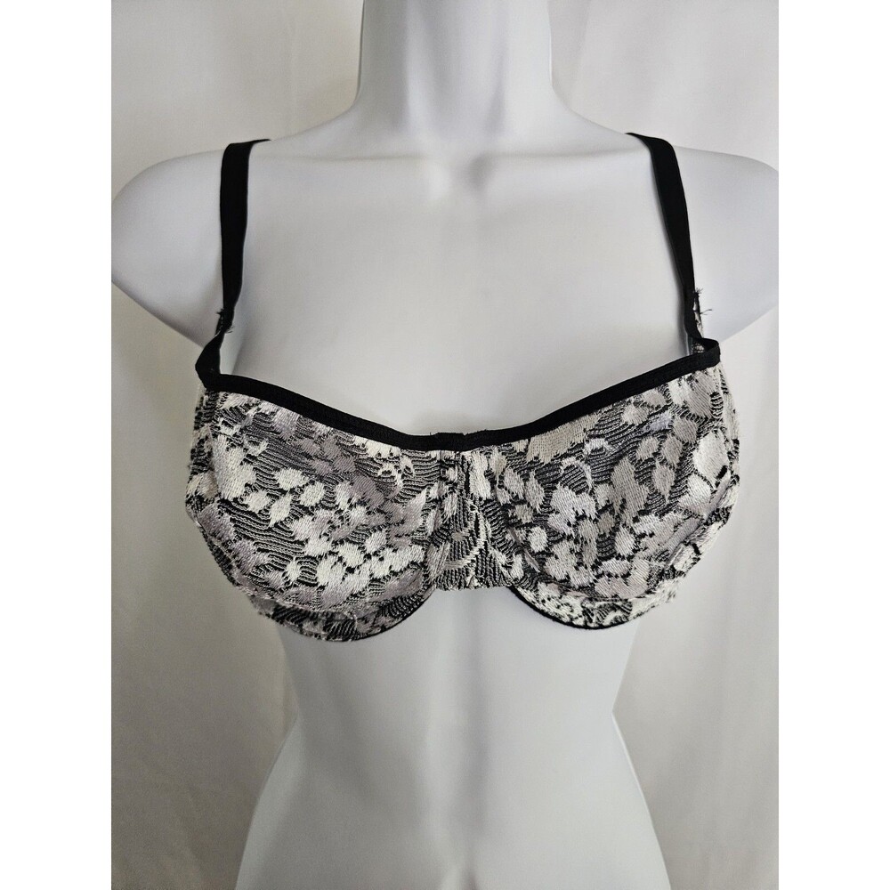 S1 Donna Loren Womens Size 38C Floral Lace Full Coverage Underwire Bra Unpadded
